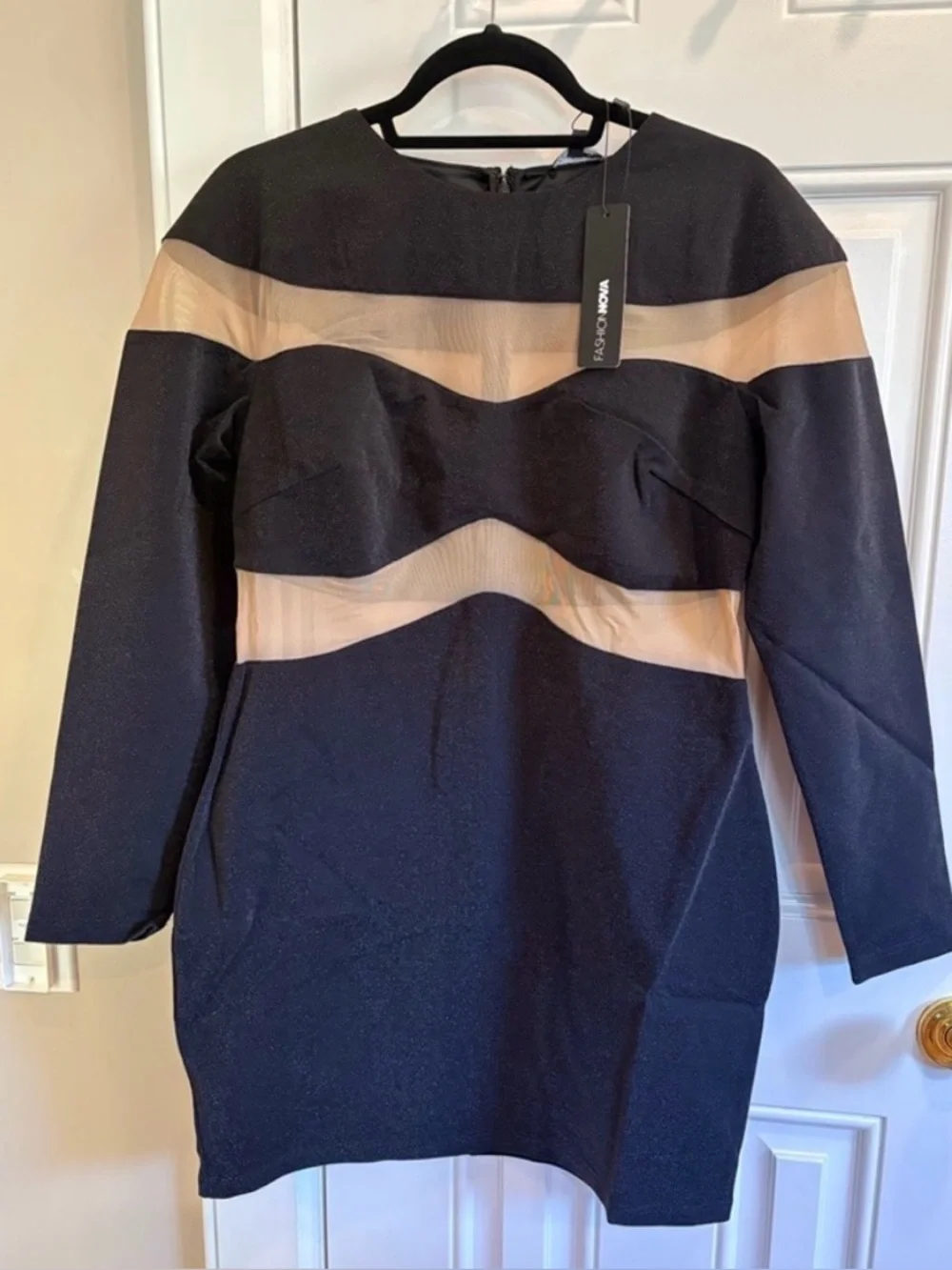 Fashion Nova Black long sleeve mini dress size 2X - Picture 3 of 5